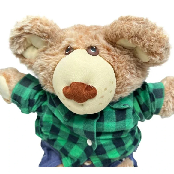 Furskins Bear Teddy Xavier  Roberts1984 Shirt Red Suspenders VIntage - Picture 12 of 16